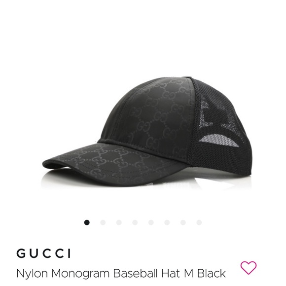 Gucci Nylon Monogram Baseball Hat M Black - Picture 6 of 6